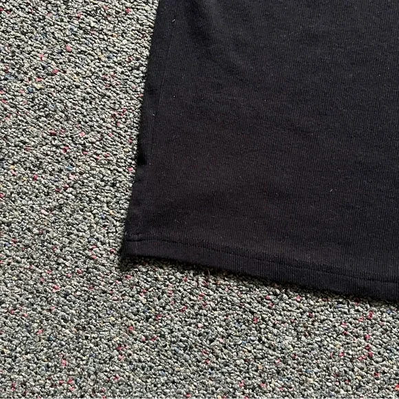 Modest Black Ribbed Stretchy Sleeveless Layering Round High Neck Maxi Midi Dress - Picture 9 of 16